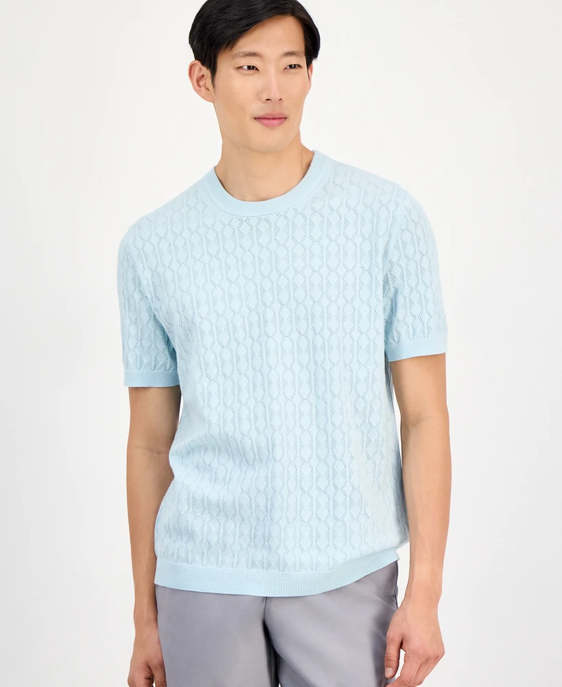 Alfani Men's Textured Sweater T-Shirt, Exclusively at Macy's