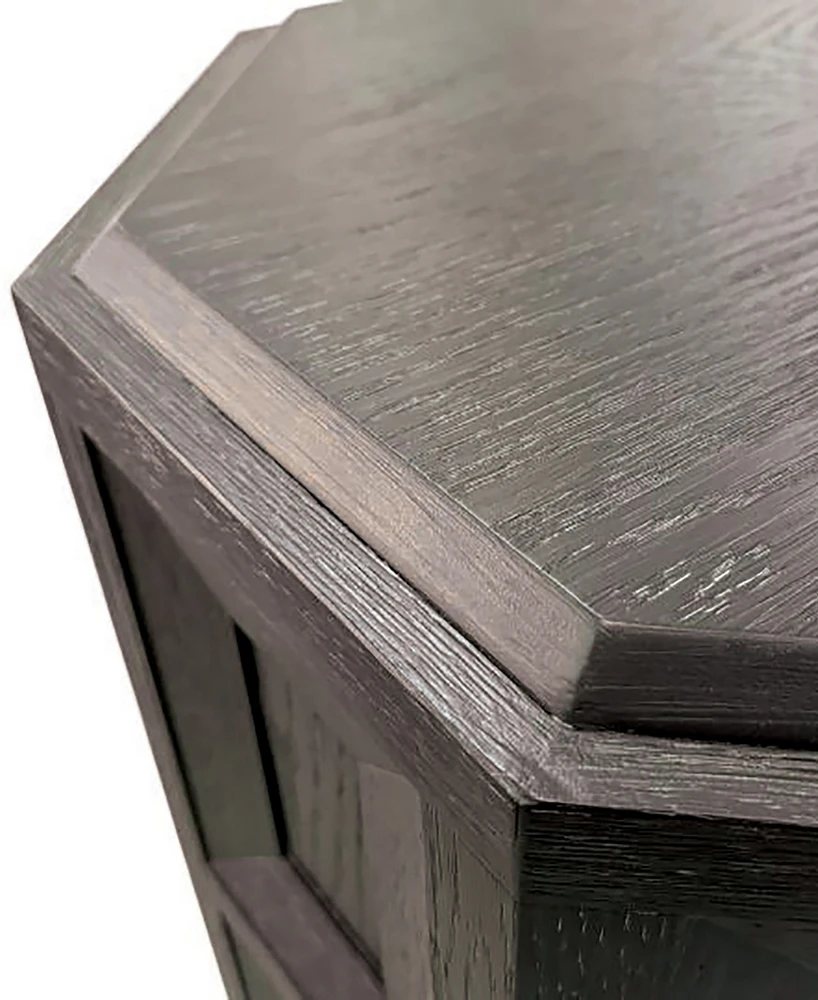 Furniture of America 20" Wood Flonnin Hexagon End Table