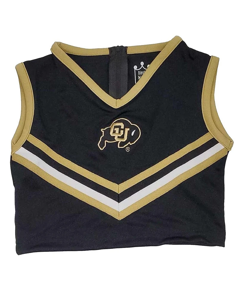 Little King Big Girls 2-Piece Black Colorado Buffaloes Cheer Set