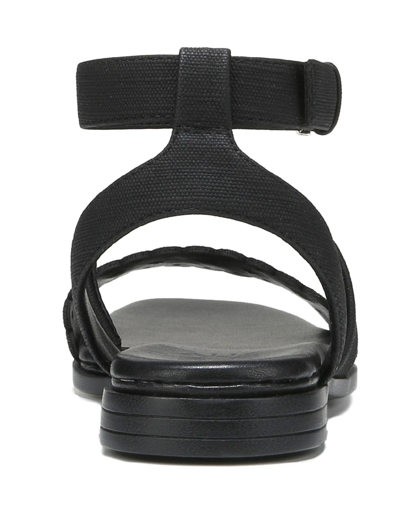 Naturalizer Women's Gana Square Toe Strappy Flat Sandals