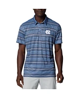 Columbia Men's Carolina Blue North Carolina Tar Heels Pfg Super Terminal Tackle Omni-Shade Stripe Polo Shirt