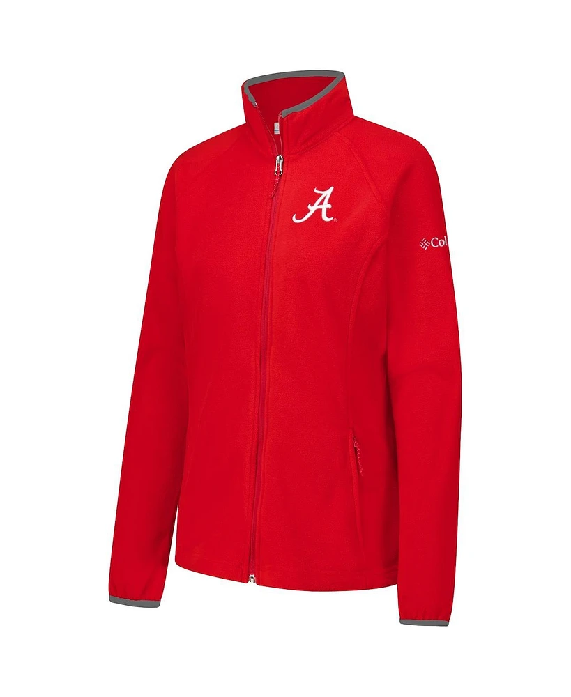 Columbia Women's Crimson Alabama Tide Give Go Ii Fleece Full-Zip Jacket