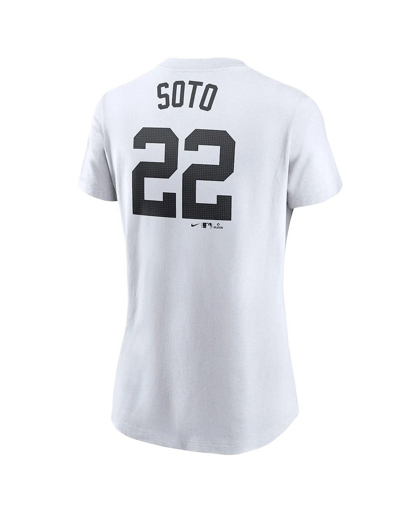 Nike Women's Juan Soto White New York Yankees Fuse Name Number T-Shirt