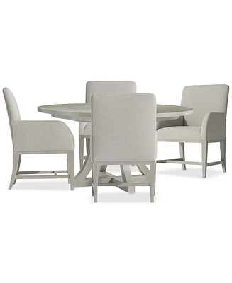Cornelia 5-Pc. Dining Set (Round Table & 4 Arm Chairs)