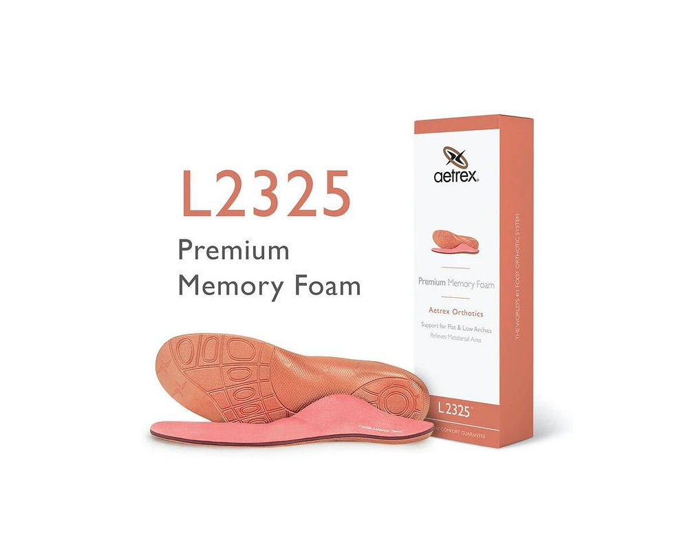 Women's Premium Memory Foam Posted Orthotics W/ Metatarsal Support