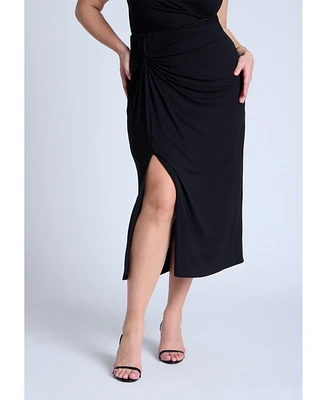 Eloquii Women's Twist Skirt With Slit