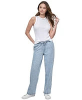 Dkny Jeans Women's High Rise Drawstring-Waist Cotton