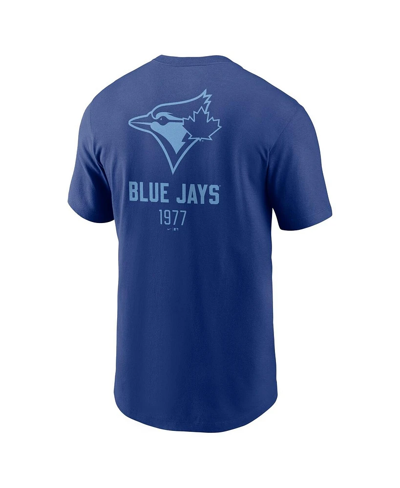 Nike Men's Royal Toronto Blue Jays Large Logo Back Stack T-Shirt