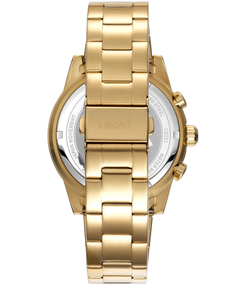 Dkny Men's Bryant Park Chronograph Gold-Tone Stainless Steel Bracelet Watch, 44mm
