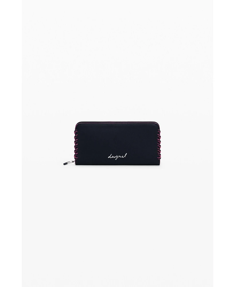 Desigual Women's Medium wallet with detachable leather-effect