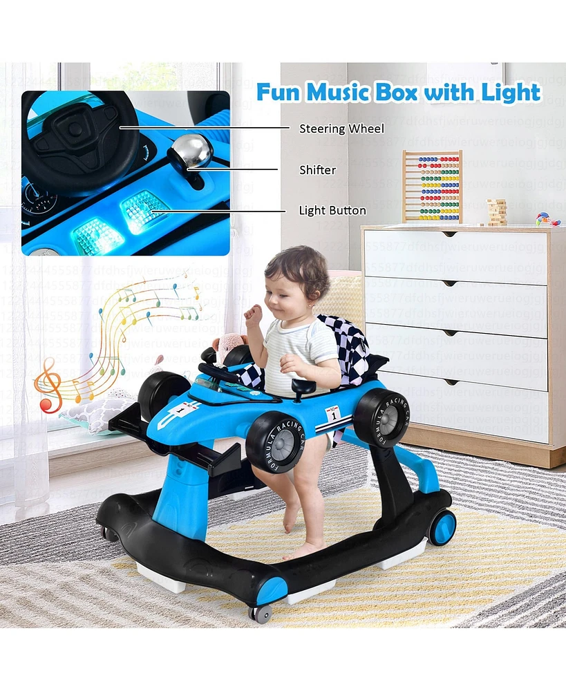 Costway Baby 4-in-1 Walker Foldable Activity Push Adjustable