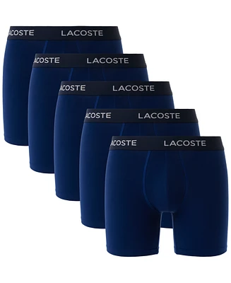 Lacoste Men's 5-Pack Regular-Fit Stretch Logo Band Boxer Briefs