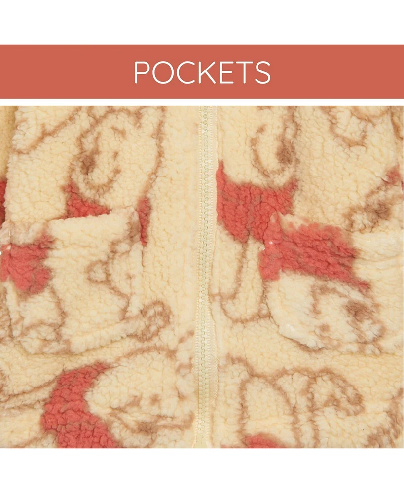 Winnie the Pooh Toddler Boys Cozy Sherpa Zip Up Cosplay Hoodie