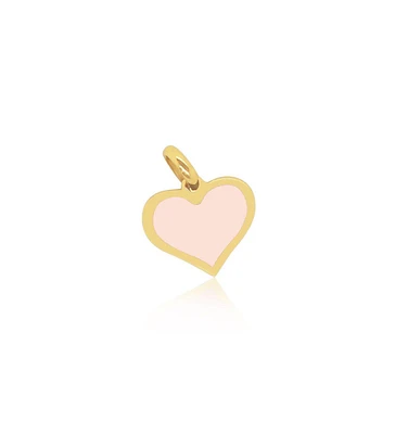 The Lovery Pink Pearl Heart Charm 14K Gold 14 millimeter