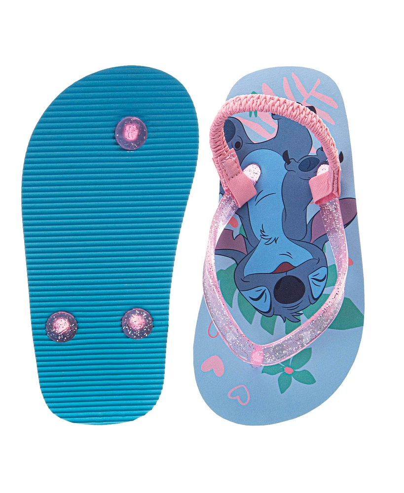 Disney Toddler Girls Stitch and Angel Dual Sizes Flip Flop Slippers