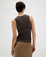 Calvin Klein Women's Sheer Slim Sleeveless Tank Top