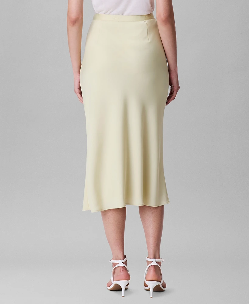 Calvin Klein Women's Logo-Waist Pull-On Midi Skirt
