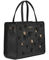 Karl Lagerfeld Paris Maybelle Satchel with Floral Pins