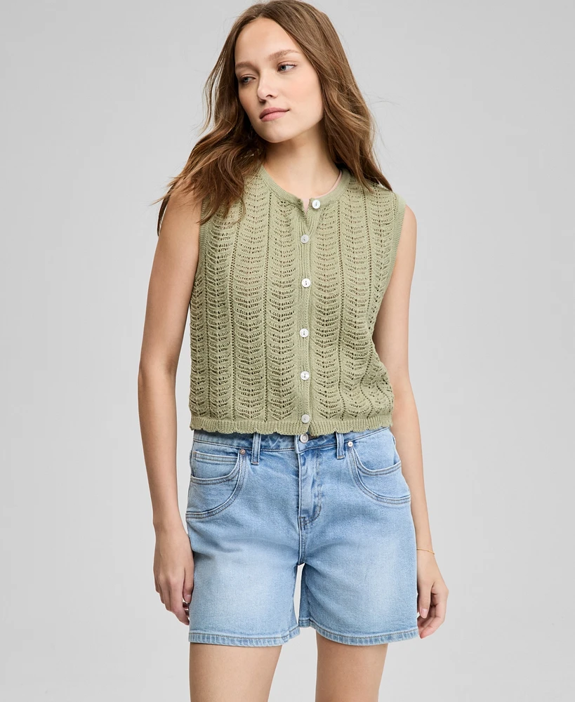 And Now This Women's Crochet Sweater Vest, Exclusively at Macy's