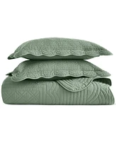Charter Club Bailey Scallop 3-Pc. Quilt Set, Full/Queen, Exclusively at Macy's