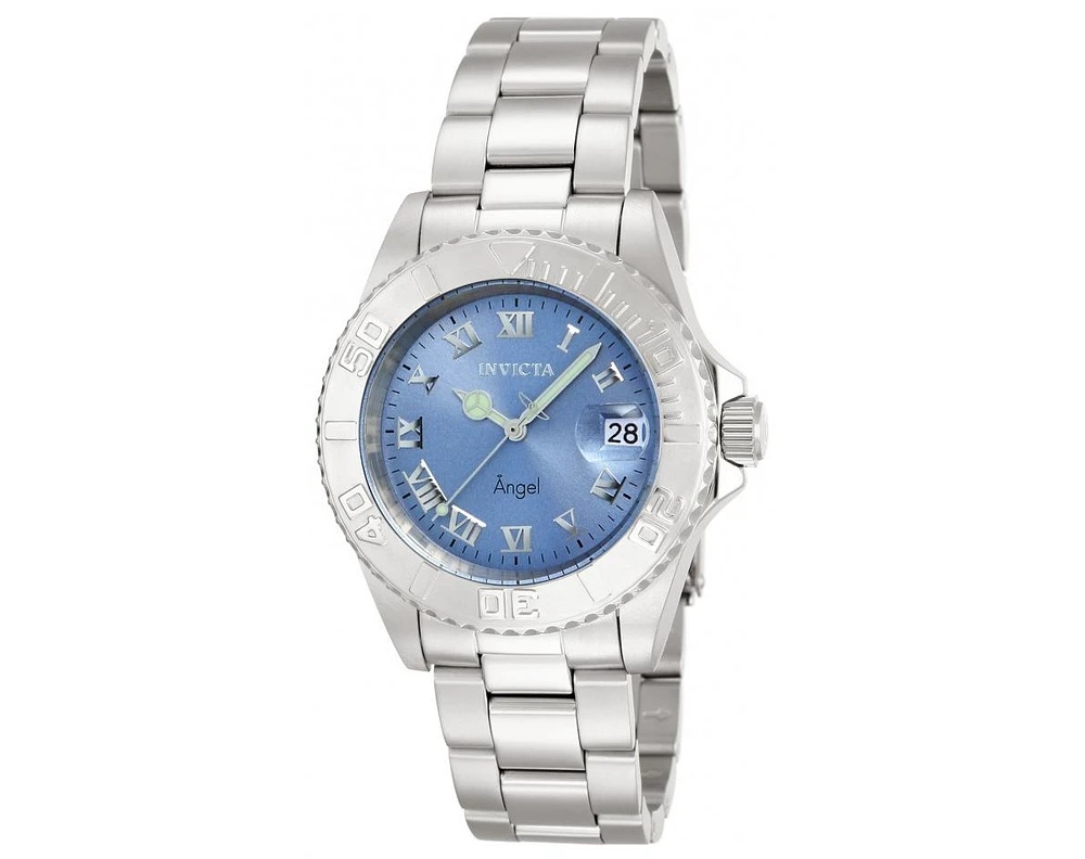 Invicta Women's 14361 Angel Quartz 3 Hand Light Blue Dial Watch