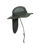 Generic Men's 2-Pack Olive & Light Grey Wide Brim Paddler Sun Hat with Vented Mesh Side Panels