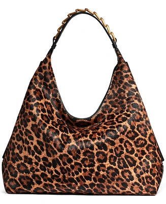 Donna Karan New York Bellmore Small Leopard Shoulder with Bezel Strap