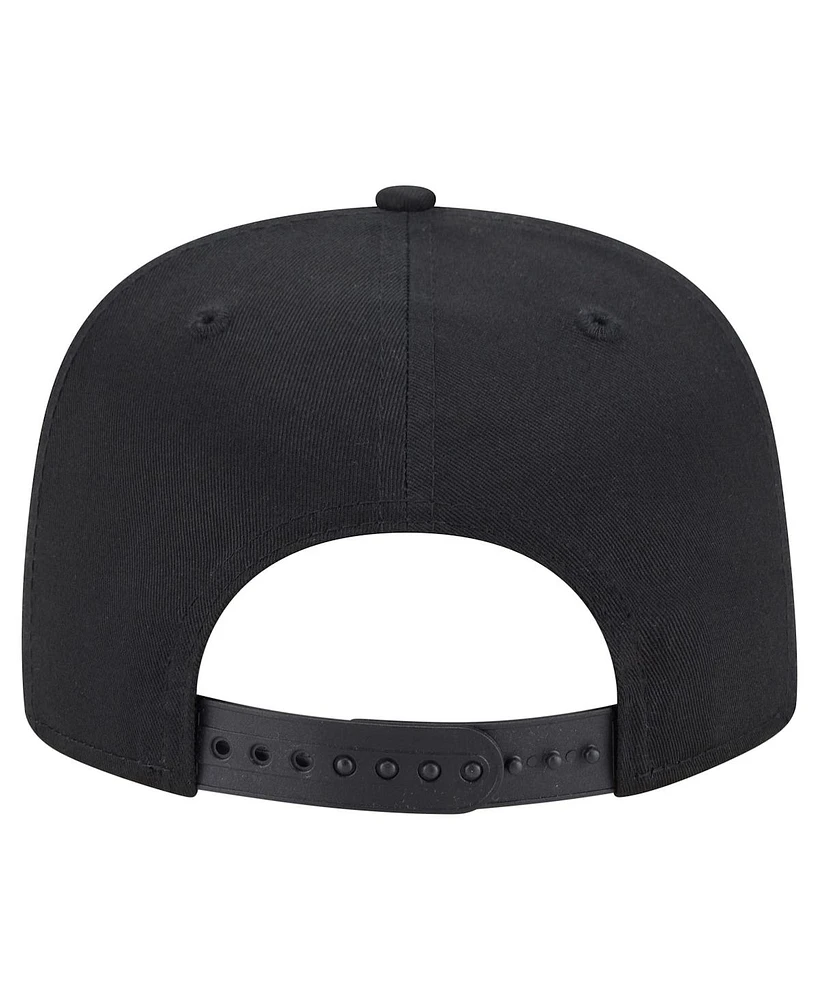 New Era Men's Black Sacramento Kings Team Text Golfer Snapback Hat