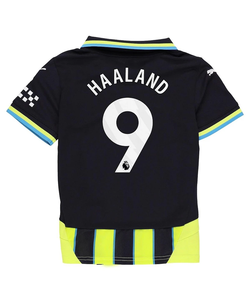Puma Youth Erling Haaland Navy Manchester City 2024/25 Away Replica Player Jersey