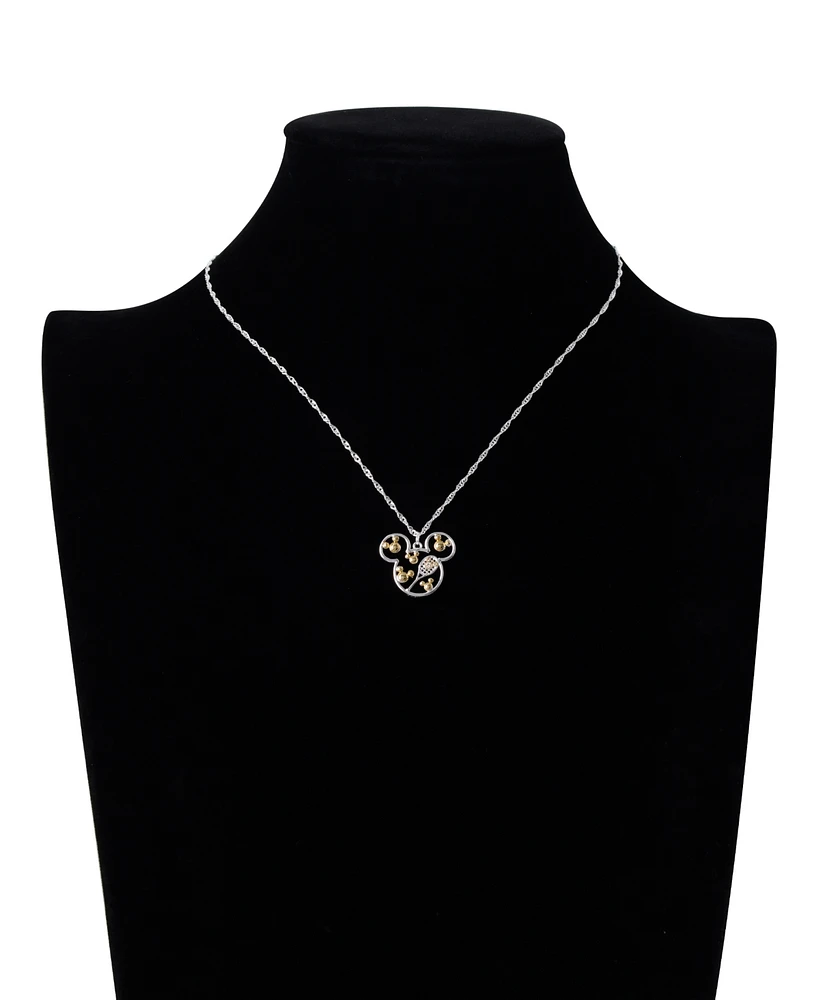 Disney Mickey Mouse Cubic Zirconia Tennis Pendant Necklace