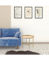 Round End Table with Metal Frame and Wood Top – Modern Industrial Design