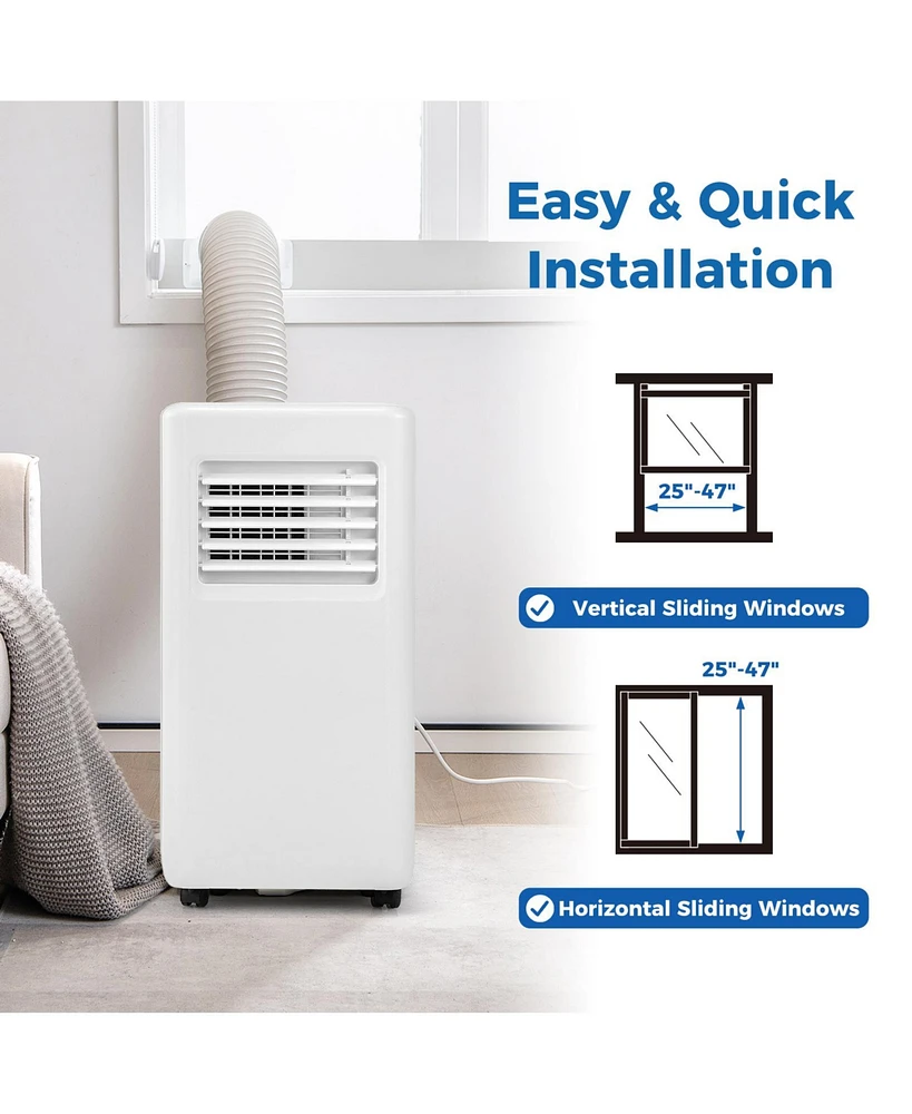3-in-1 8000 Btu Portable Air Conditioner with Remote Control
