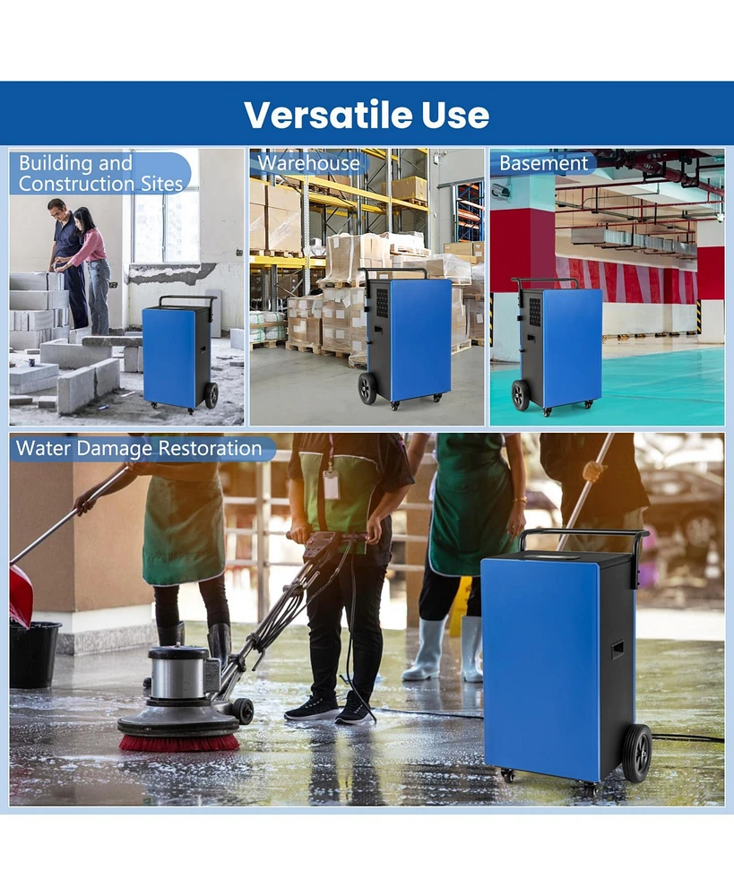 215 Pints 8000 Sq.Ft Commercial Dehumidifier For Home and Basement with 24H Timer