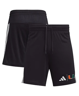 Adidas Men's Black Miami Hurricanes Aeroready 7" Shorts