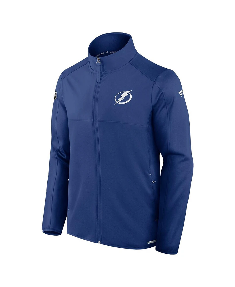 Fanatics Men's Blue Tampa Bay Lightning Authentic Pro Rink Fleece Full-Zip Jacket