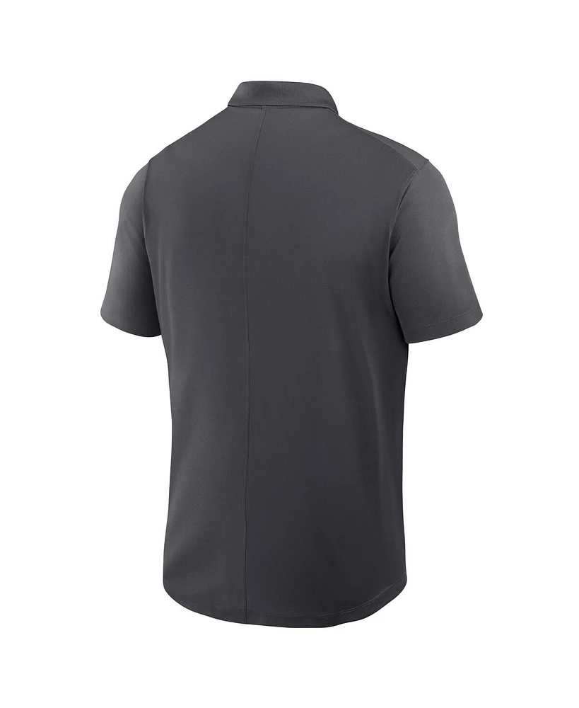 Nike Men's Anthracite Ohio State Buckeyes Primetime Victory Primary Logo Performance Polo Shirt