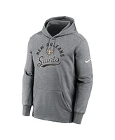 Nike Men's Heather Gray New Orleans Saints Performance Fleece Pullover Hoodie