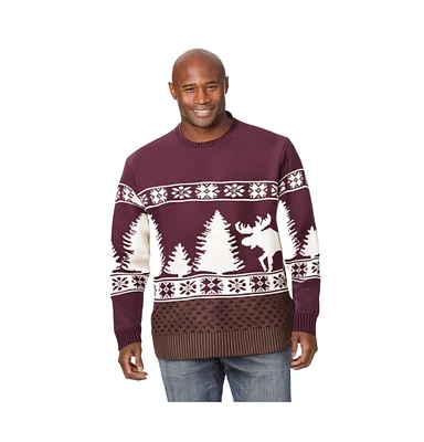 KingSize Men's Holiday Crewneck Sweater
