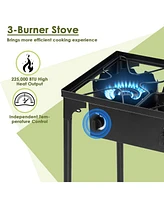 225,000-btu Portable Propane 3 Burner Gas Cooker