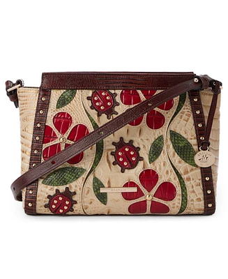 Brahmin Hillary Sandstorm Ladybird Leather Crossbody Bag