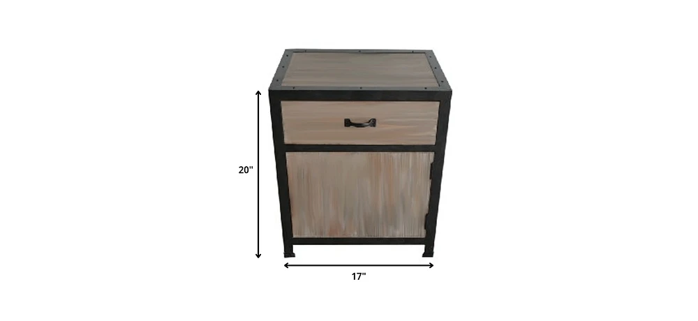 Elegant Wood End Table with Drawer for Easy Storage