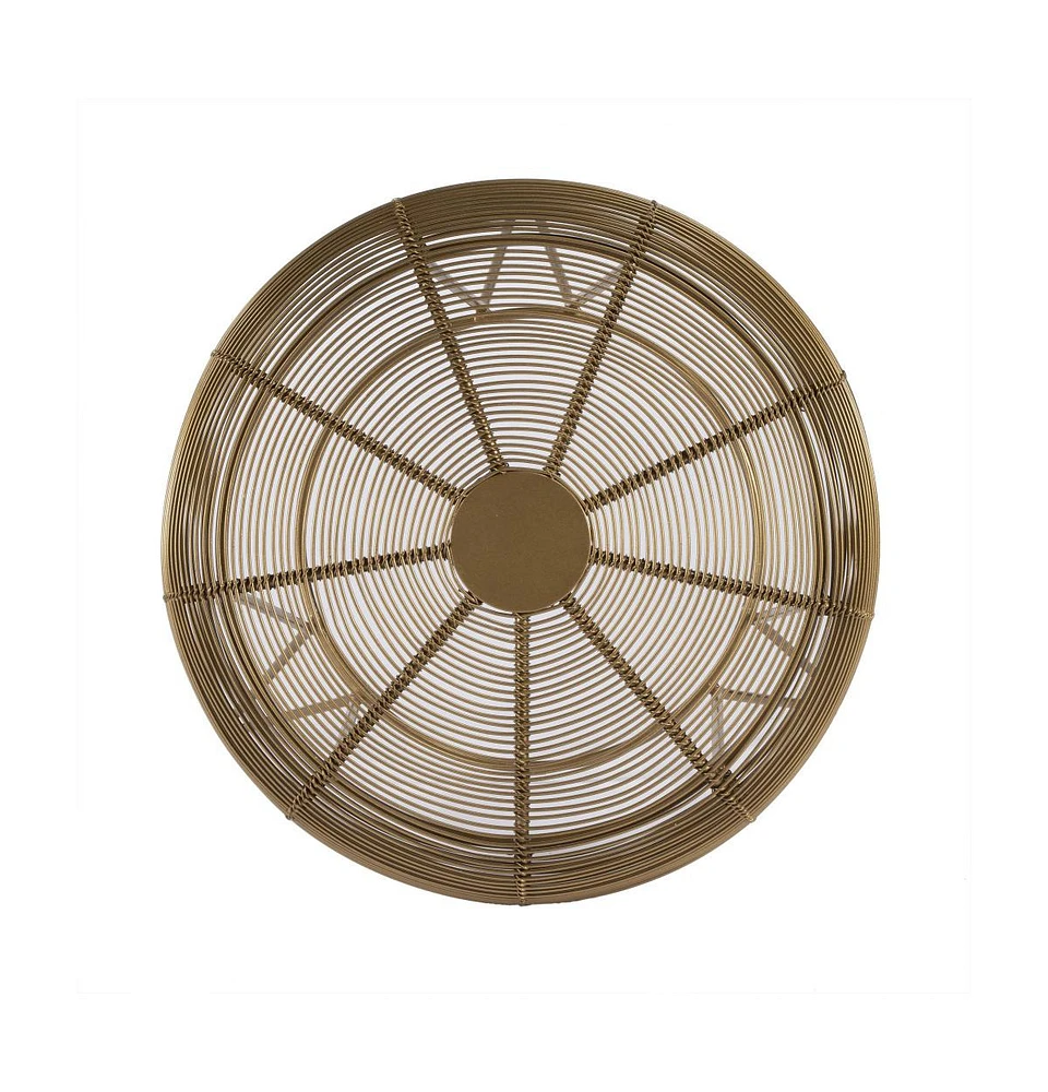 Contemporary Round Top End Table with Wire Base for Living Room