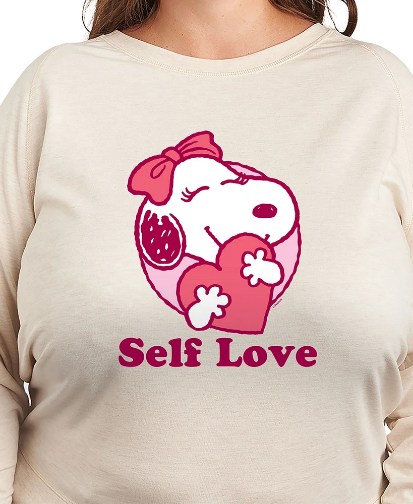 Hybrid Apparel Plus Peanuts Self Love Graphic Pullover T-Shirt