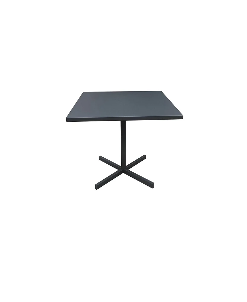 Modern 32" Square Dining Table Top with Sturdy Aluminum Pedestal Base
