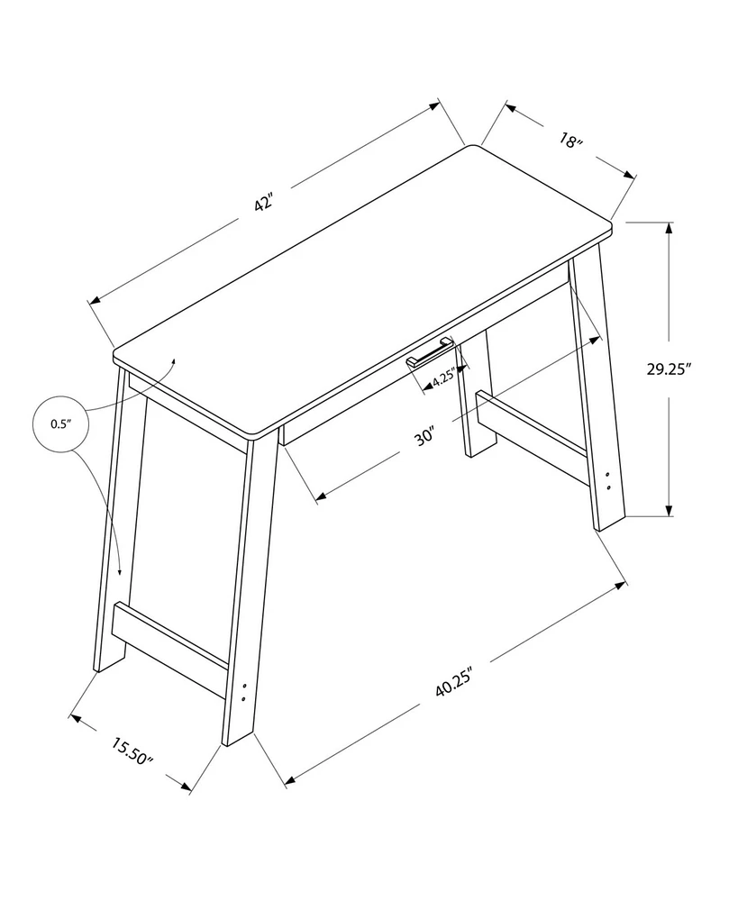 18-Inch Home Office Desk Compact Computer Table for Small Spaces
