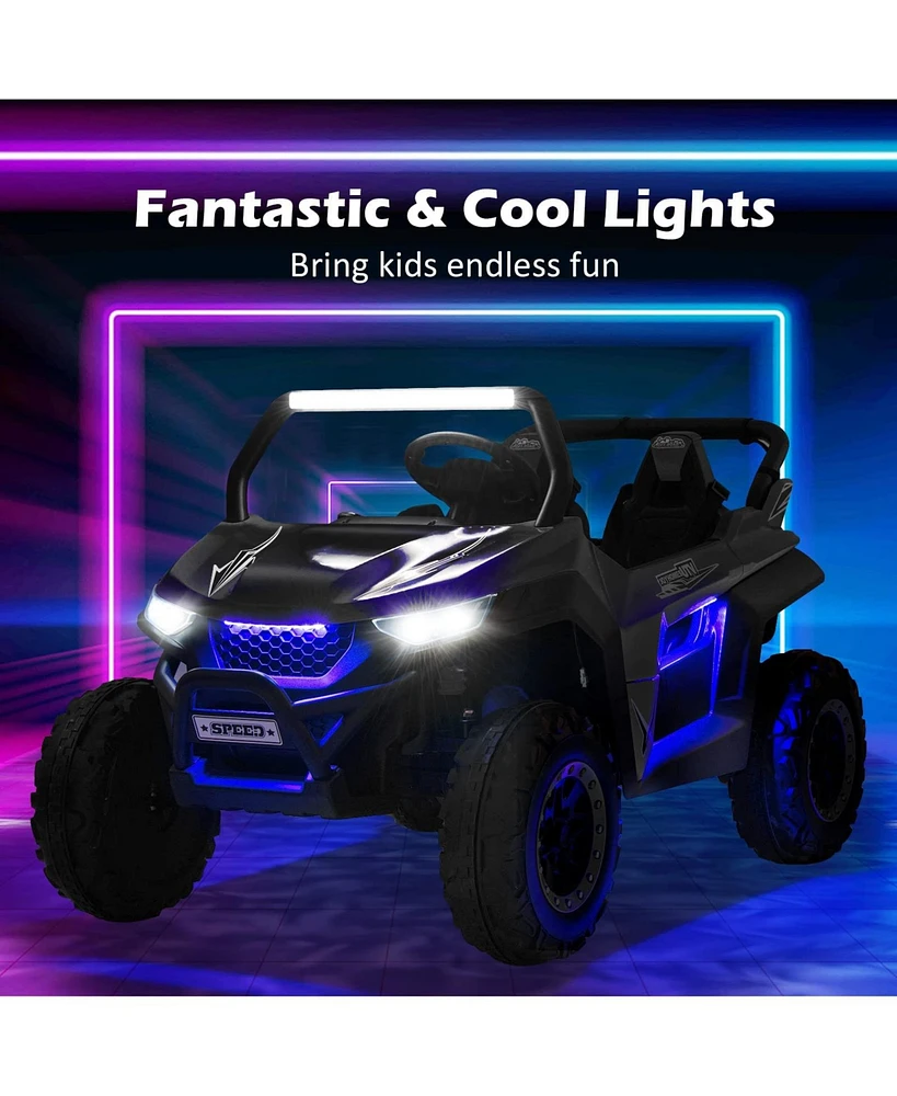 12V 2-Seater Kids Ride on Utv with Slow Start Function and Music Player