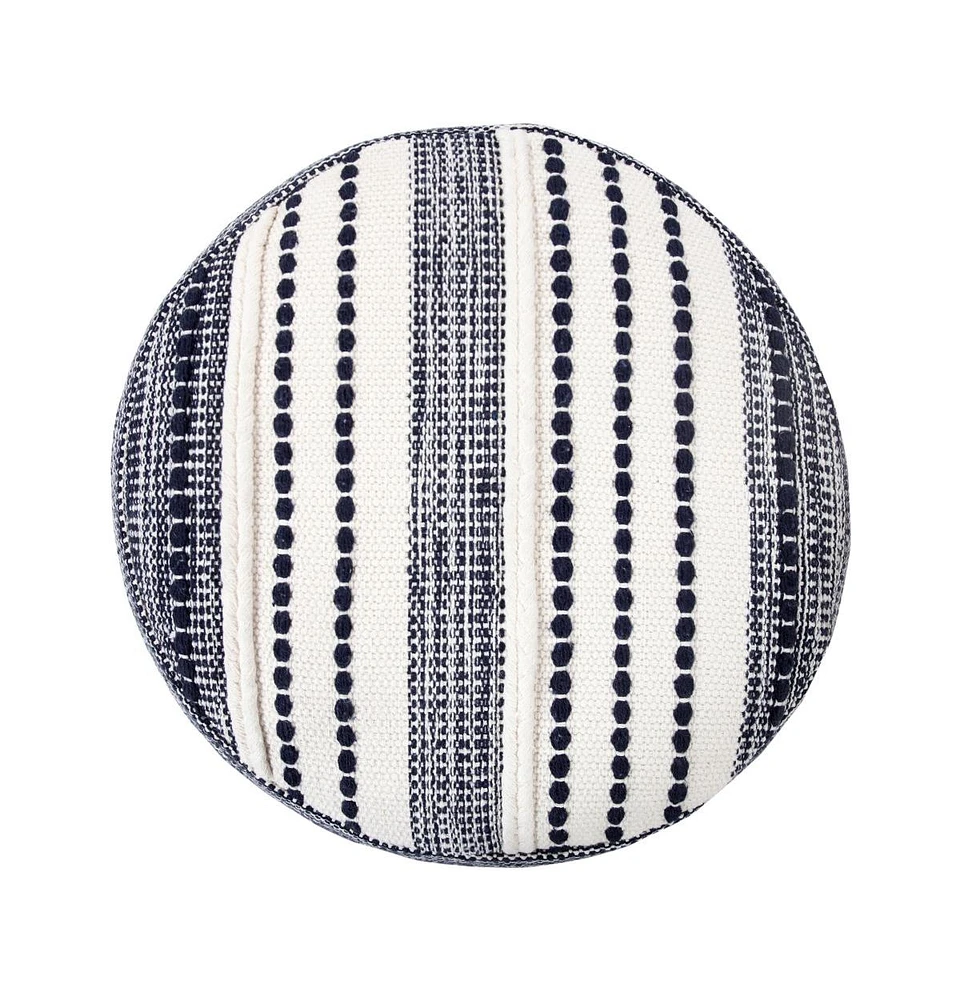 Upholstered Cotton Ottoman for Living Room Accent Chair and Footrest