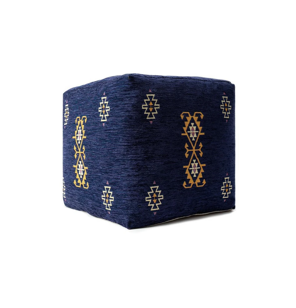 Polyester Blend Ottoman for Living Room Footrest and Home Seating