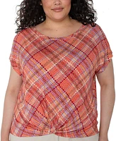 Liverpool Los Angeles Plus Twist-Front Top