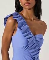 Astr the Label Women's Asymmetrical Ruffled Cotton Mini Dress